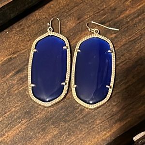 KENDRA SCOTT ELLE BLUE COBALT EARRINGS